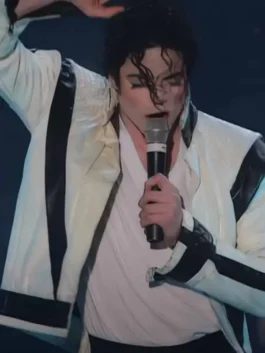 Classic white Michael Jackson Thriller Leather Jacket celebrating the most iconic music video moment in pop culture history worldwide