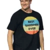 Close-up of the black polyester Nathan Fillion Comic-Con 2026 T-Shirt detailing the round neck collar and half sleeves.