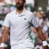 Novak Djokovic Wimbledon 2026 Shirt front view featuring premium breathable fabric, classic tennis styling, and clean Wimbledon-inspired design