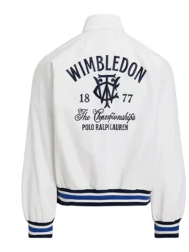 Back view of the white Polo Ralph Lauren Wimbledon White Jacket revealing the full tailored design of this iconic Ralph Lauren Wimbledon piece