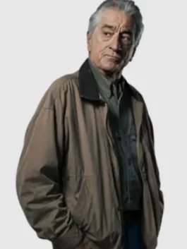 Premium cotton Whisper Man Robert De Niro Cotton Jacket showing the two outside pockets and two inside pockets.