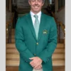 Rory Mcilroy Green Jacket Wimbledon front view featuring premium tailoring, championship-inspired styling, and elegant green blazer design