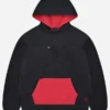 A premium standalone front presentation of the midnight black Steady Hands Bat Wing Hoodie layout.