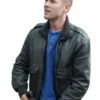 Warehouse 13 Steve Jinks Leather Jacket front view featuring premium leather construction, classic bomber styling, and timeless casual outerwear design