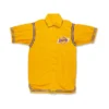 Front view of the yellow Wilt Chamberlain Lakers Warm-Up Jacket putting the full 1972 NBA Finals Lakers legacy on bold display