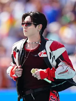 Close-up view of the World Cup 2026 Halftime Show BTS Jacket showing the flexible elastic cuffs and detailing.