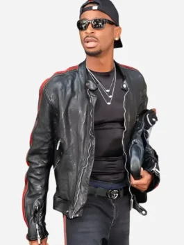 Black real leather Shai World Cup 2026 Final Biker Jacket showcasing full length sleeves and zipper cuffs.