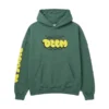 Close-up of the green fleece Fantastic Four Dr Doom Green Hoodie detailing the hooded collar and rich green finish.