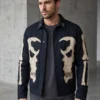 Blue denim Nicolas Cage Ghost Rider Denim Jacket highlighting three functional storage pockets.
