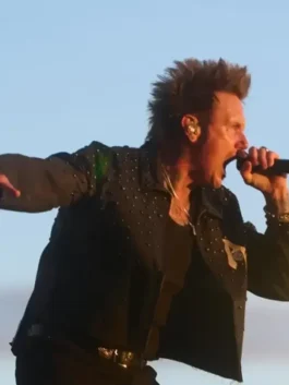 Black cotton Open-air Festival Jacoby Shaddix Jacket showcasing full length sleeves and durable cotton construction.