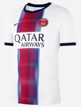 Front view of the multicolor polyester Spider-Man PSG Zendaya Jersey detailing the V-neck collar and half length sleeves.