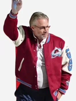 Maroon and cream wool Peter Forsberg Avalanche’s Anniversary Jacket highlighting four practical storage pockets.