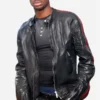 Black real leather Shai World Cup 2026 Final Biker Jacket highlighting four functional storage pockets.